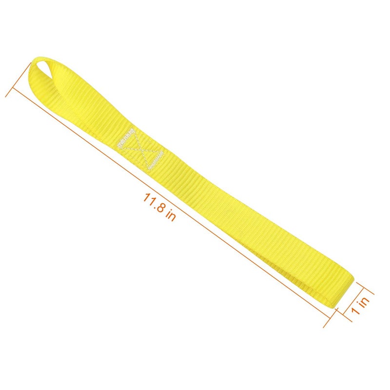 JCHL Soft Loop Tie Down Straps 1800Lbs Load Capacity, Tie Down Loops for Securing ATV UTV Motorcycles Scooters Dirt Bikes Lawn Garden Equipment Yellow (8 Pack) - Image 5